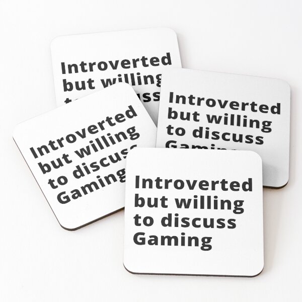 Item preview, Introverted but willing to discuss gaming. | funny introvert quotes. | relatable introvert problems. designed and sold by Confusion-Human.