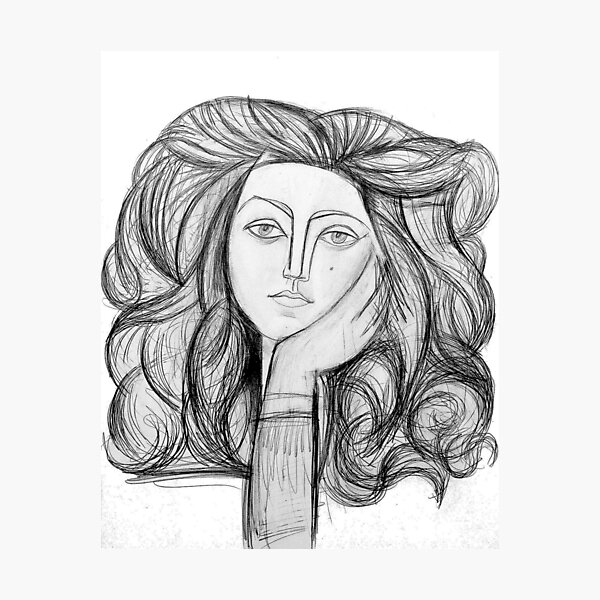 Item preview, FRANCOISE 1946 : Vintage Abstract Charcoal Print designed and sold by posterbobs.