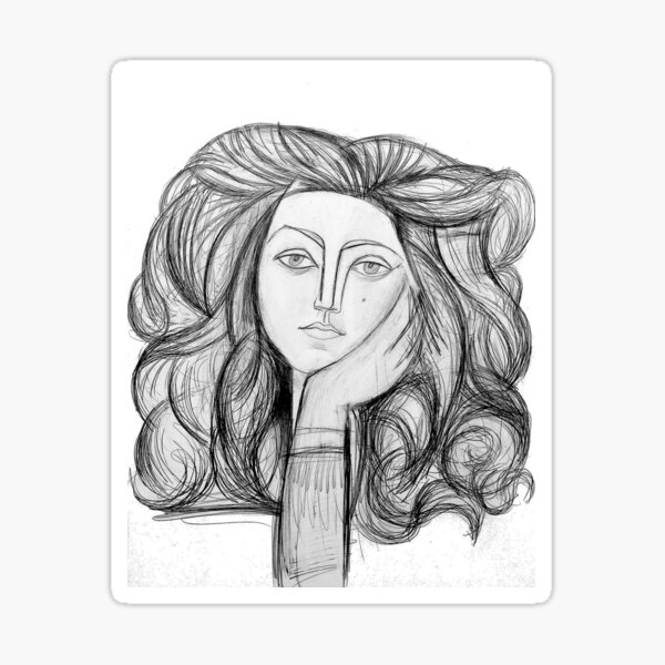 FRANCOISE 1946: Vintage abstrakter Kohledruck Sticker