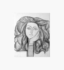 FRANCOISE 1946 : Vintage Abstract Charcoal Print Art Board
