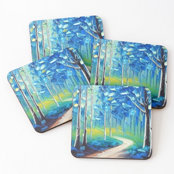 Item preview, Blue Forest Art, Vintage Art Trees Art, Landscape Modern Art  designed and sold by viewgraphics.