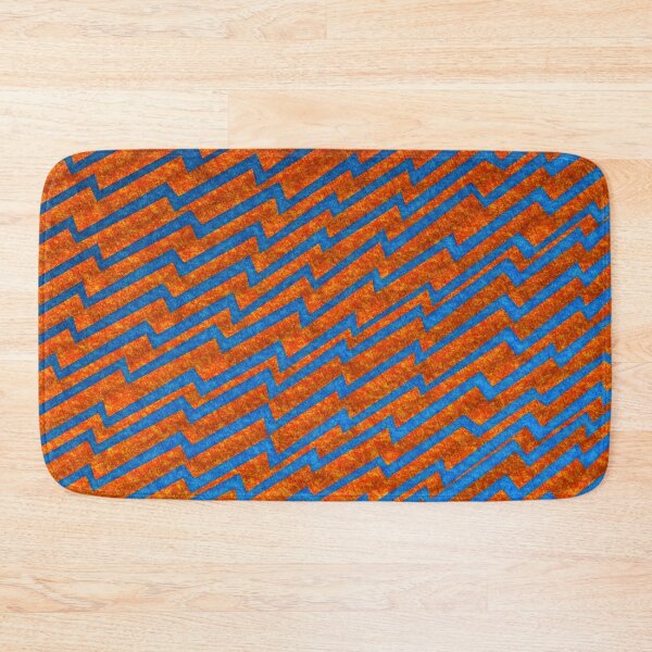 Item preview, Blue Lightning Zig Zag Blue and Orange Pattern designed and sold by Brent Pruitt.
