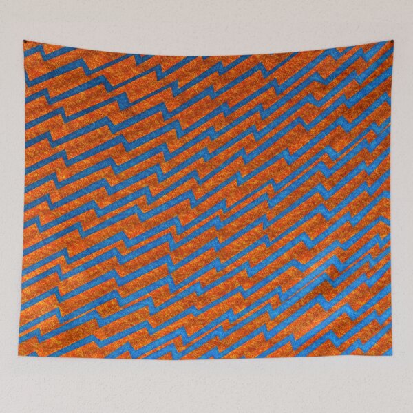 Item preview, Blue Lightning Zig Zag Blue and Orange Pattern designed and sold by Brent Pruitt.