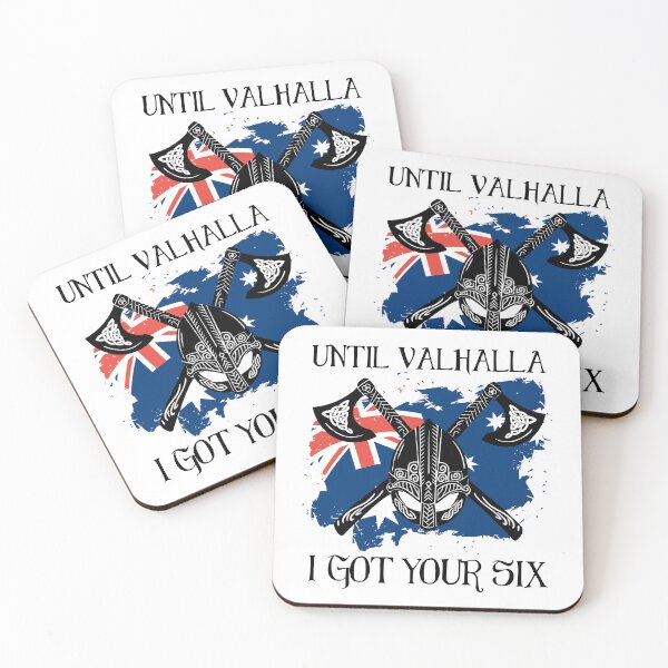 Item preview, Until Valhalla I got your six -  Australian Flag designed and sold by Georgy09.