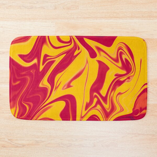Item preview, Abstract Liquid Metallic Marble Art Paint- Orange Lava yellow Marble art designed and sold by MAEffects.