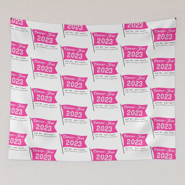 Item preview, cancer-free 2023 flag (not today) designed and sold by mystudiocreate.