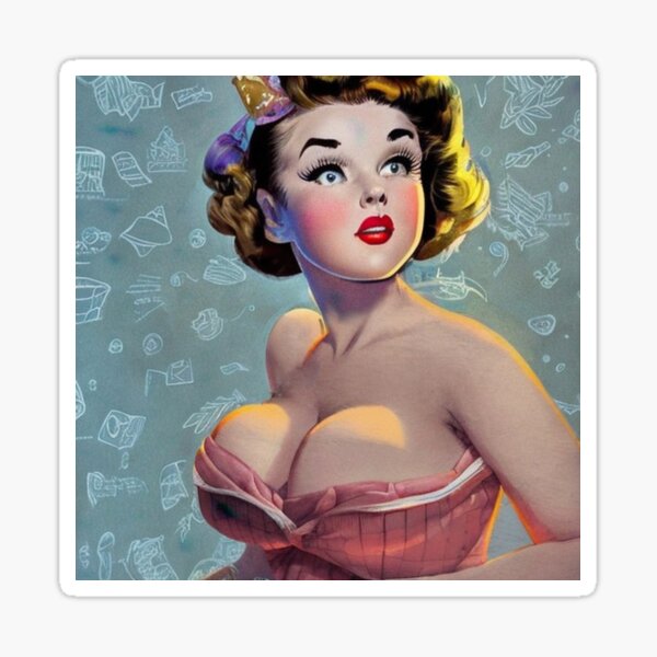 Sweet And Cute Little Pinup Girl Sticker For Sale By Cutestpinups Redbubble 3830