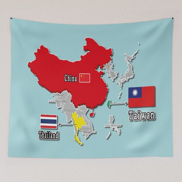 Item preview, where is taiwan world map | taiwan location map_not Thailand and China_light green designed and sold by jessie848v.