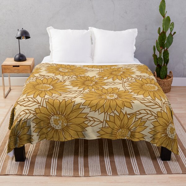 Item preview, Golden Sunflowers - Cream designed and sold by latheandquill.