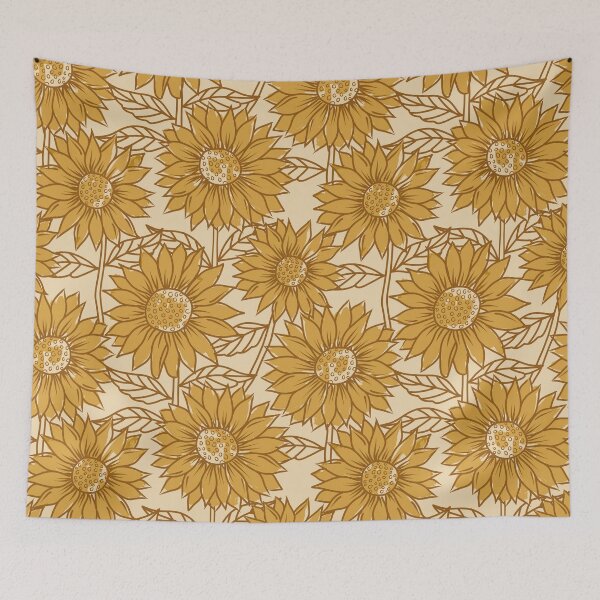 Item preview, Golden Sunflowers - Cream designed and sold by latheandquill.