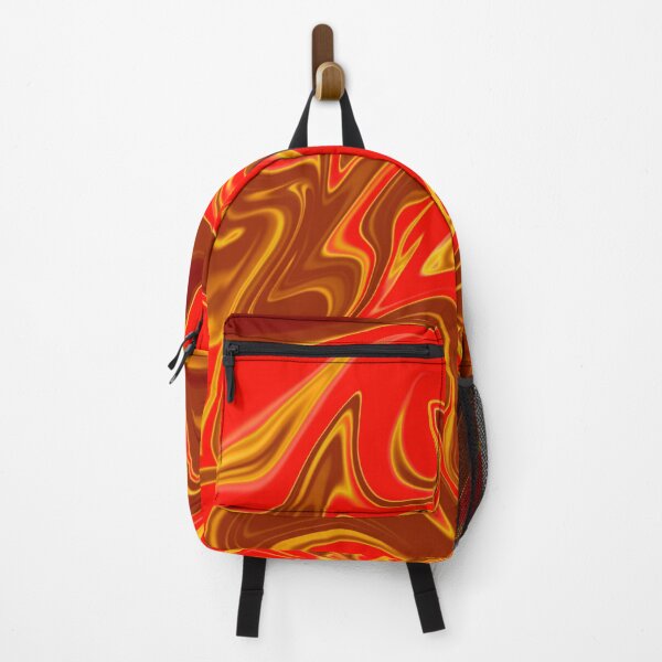 Item preview, Abstract Liquid Metallic Marble Art Paint- Orange Lava red Marble art designed and sold by MAEffects.