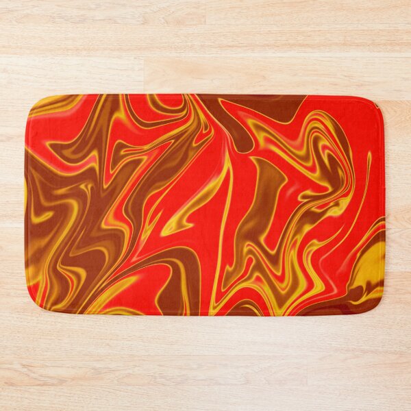 Item preview, Abstract Liquid Metallic Marble Art Paint- Orange Lava red Marble art designed and sold by MAEffects.