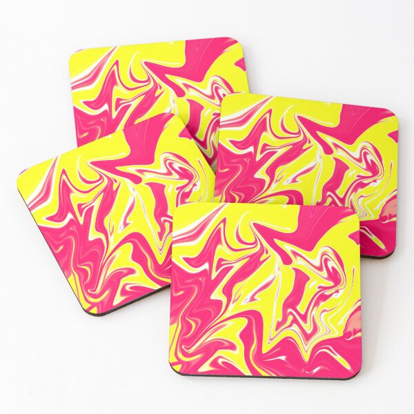Item preview, Abstract Liquid Metallic Marble Art Paint- Orange Lava Yellow Marble art designed and sold by MAEffects.