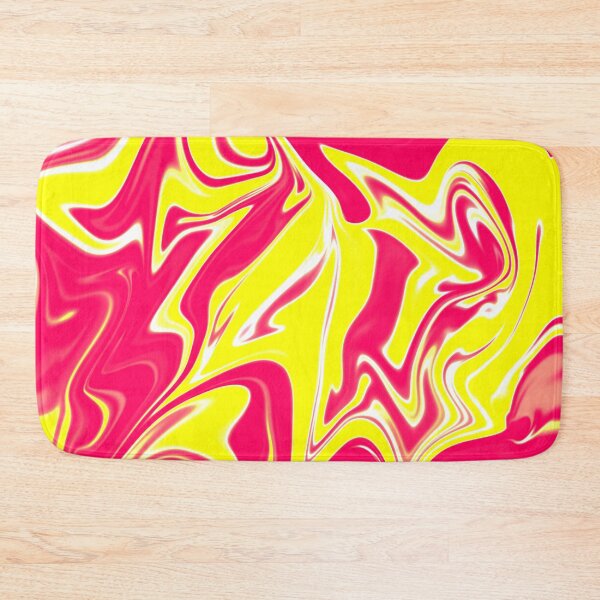 Item preview, Abstract Liquid Metallic Marble Art Paint- Orange Lava Yellow Marble art designed and sold by MAEffects.