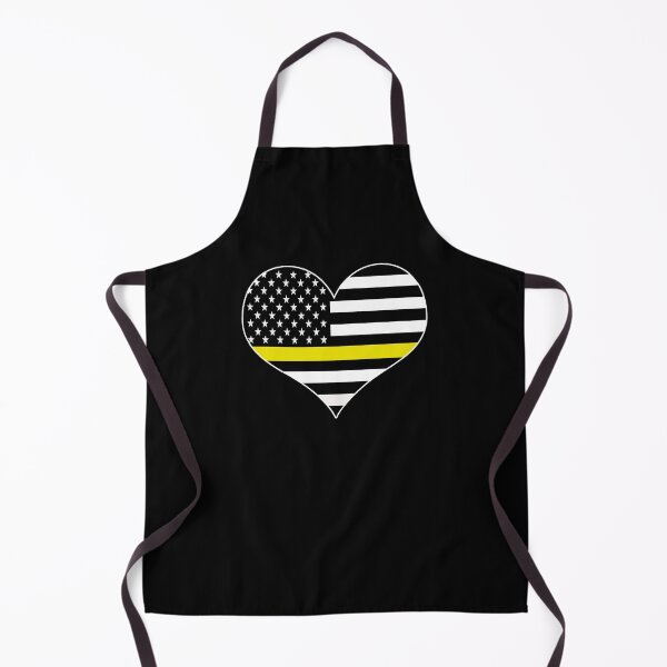 Item preview, American Flag Thin Gold Line Heart 911 Emergency Dispatcher designed and sold by EndlessFreedom.