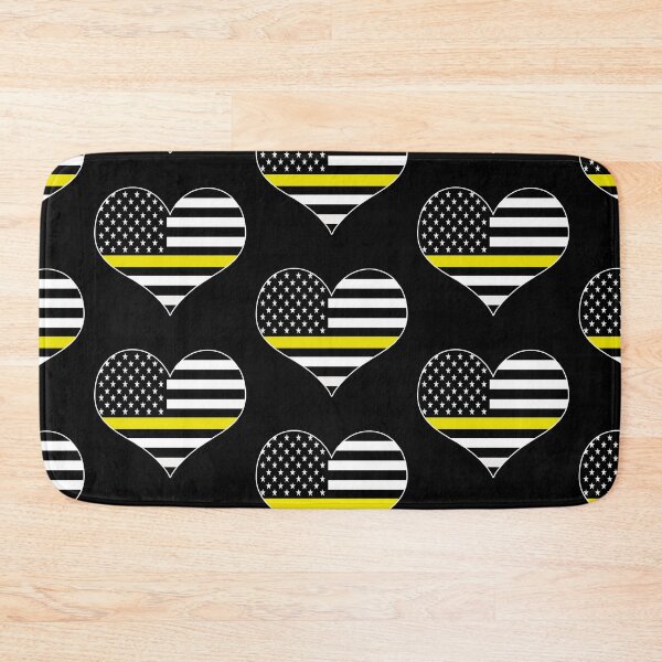 Item preview, American Flag Thin Gold Line Heart 911 Emergency Dispatcher designed and sold by EndlessFreedom.