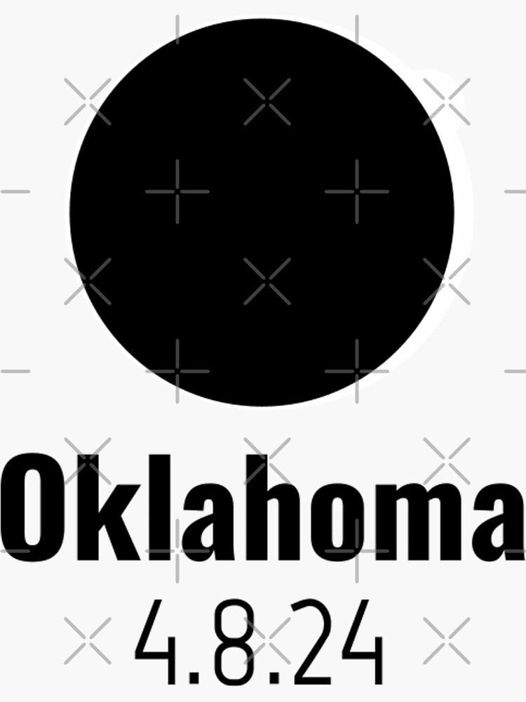 "Total Solar Eclipse 2024 Oklahoma" Sticker for Sale by miles854