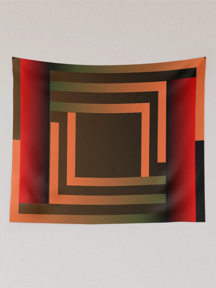 Thumbnail 2 of 3, Tapestry, Abstract Dimensional Transition Pattern designed and sold by RGSMOOTHFINGER.
