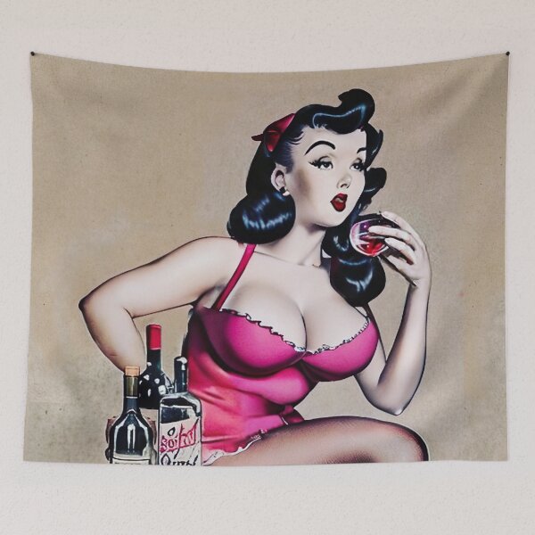 Item preview, Drinking Pinup Girl designed and sold by cutestpinups.