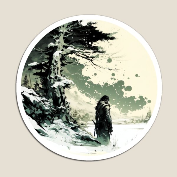 Item preview, Frozen Honor, Samurai in Snow Under Tree designed and sold by Electric-Llama.