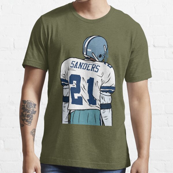 Deion Sanders Dallas Cowboys Cotton All Size Black Men T-Shirt