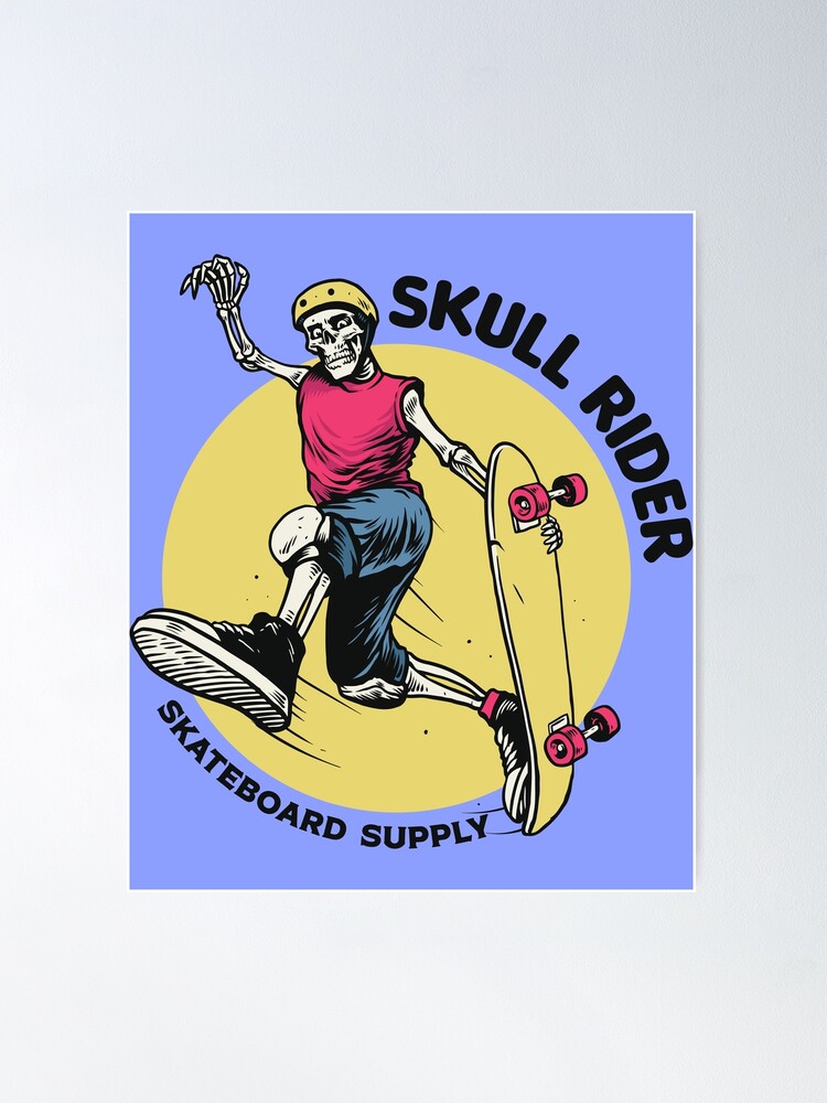 Pegatinas de planchado de Skull Skateboard skate rider, parches