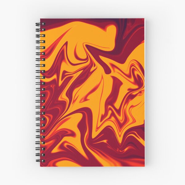 Item preview, Abstract Liquid Metallic Marble Art Paint- Orange Lava Yellow Marble art designed and sold by MAEffects.