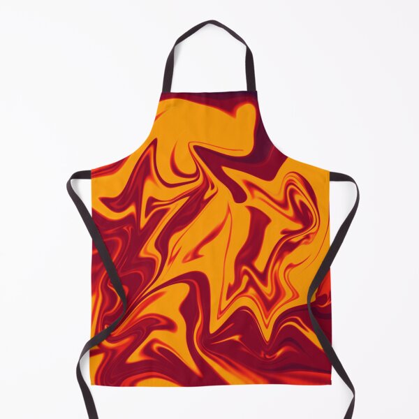 Item preview, Abstract Liquid Metallic Marble Art Paint- Orange Lava Yellow Marble art designed and sold by MAEffects.