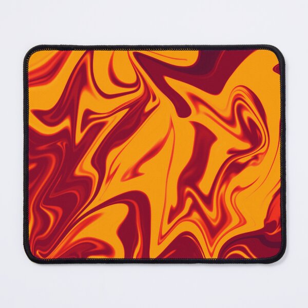 Item preview, Abstract Liquid Metallic Marble Art Paint- Orange Lava Yellow Marble art designed and sold by MAEffects.