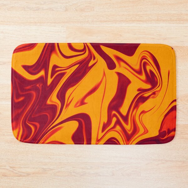 Item preview, Abstract Liquid Metallic Marble Art Paint- Orange Lava Yellow Marble art designed and sold by MAEffects.
