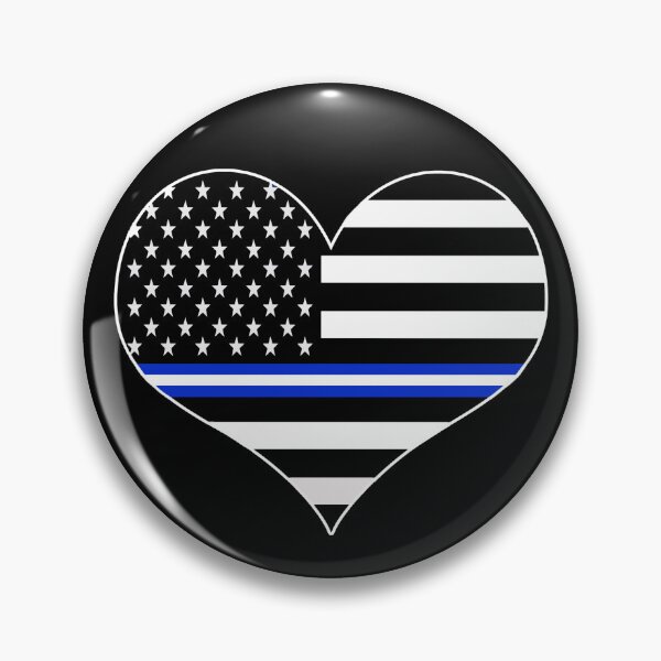 Item preview, American Flag Thin Blue Line EMS Paramedic EMT Heart designed and sold by EndlessFreedom.
