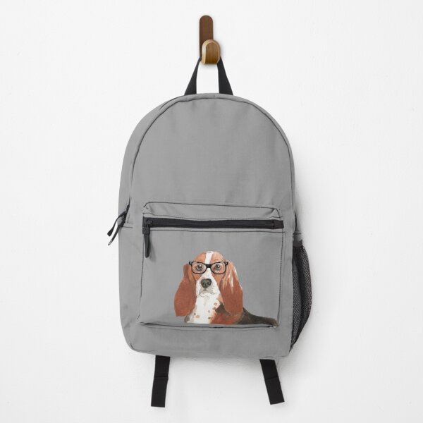 Item preview, Basset Hound with glasses designed and sold by beastieboutique.