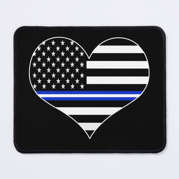 Item preview, American Flag Thin Blue Line EMS Paramedic EMT Heart designed and sold by EndlessFreedom.