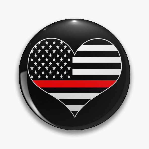Item preview, American Flag Thin Red Line Heart Firefighter designed and sold by EndlessFreedom.