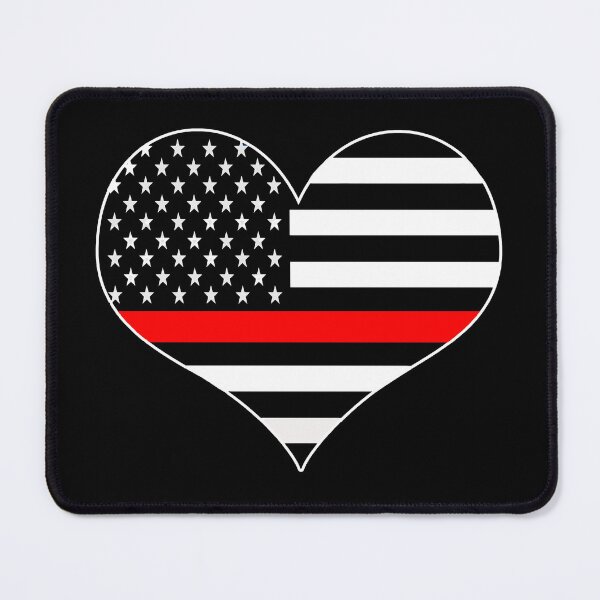 Item preview, American Flag Thin Red Line Heart Firefighter designed and sold by EndlessFreedom.