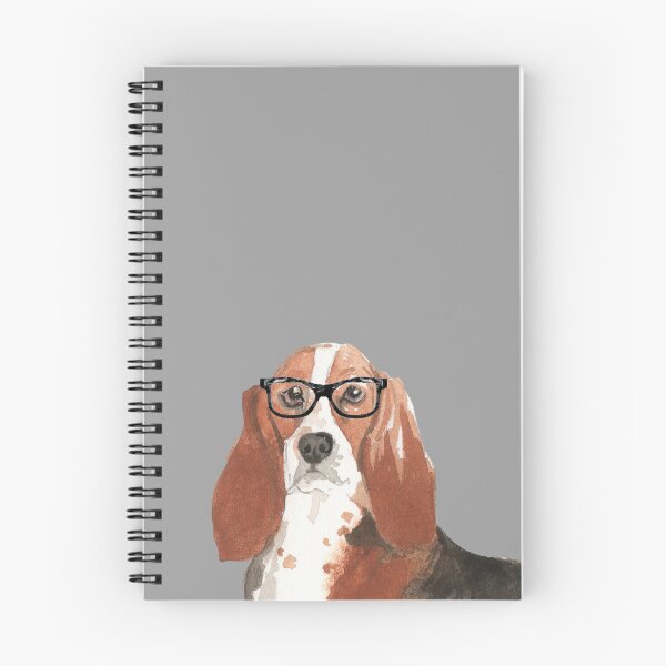 Item preview, Basset Hound with glasses designed and sold by beastieboutique.