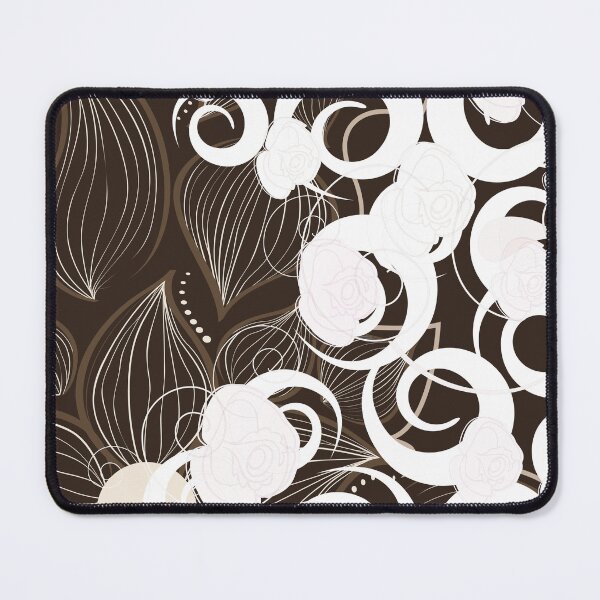 Item preview, Brown Leaves White Flowers Lace Overlay - Abstract Inspired designed and sold by ttsayt1earth.