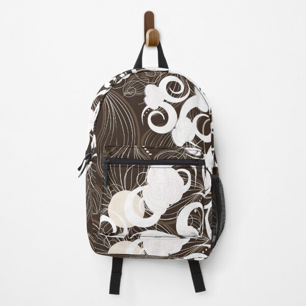 Item preview, Brown Leaves White Flowers Lace Overlay - Abstract Inspired designed and sold by ttsayt1earth.