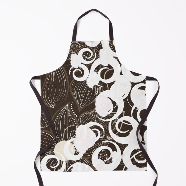 Item preview, Brown Leaves White Flowers Lace Overlay - Abstract Inspired designed and sold by ttsayt1earth.