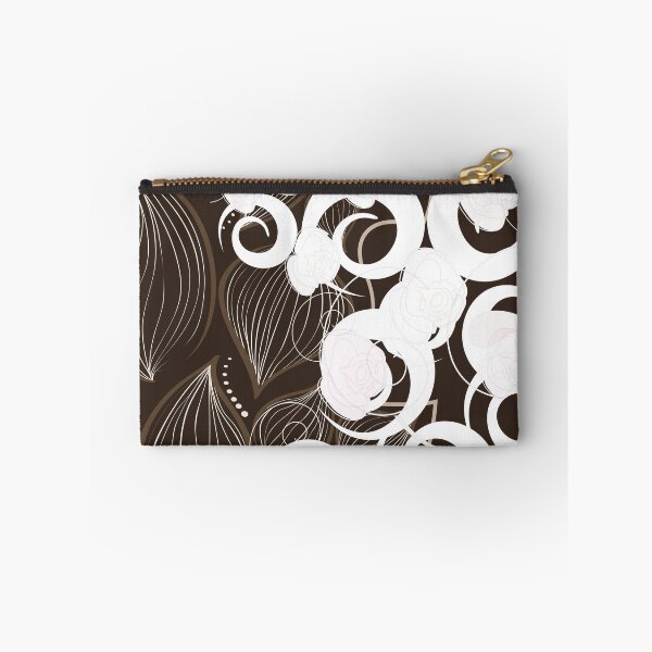 Item preview, Brown Leaves White Flowers Lace Overlay - Abstract Inspired designed and sold by ttsayt1earth.
