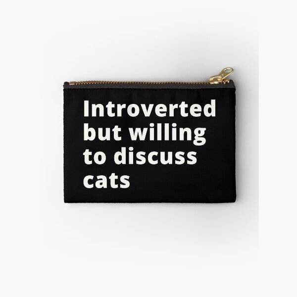 Item preview, Introverted but willing to discuss cats. | funny introvert quotes. | relatable introvert problems. designed and sold by Confusion-Human.