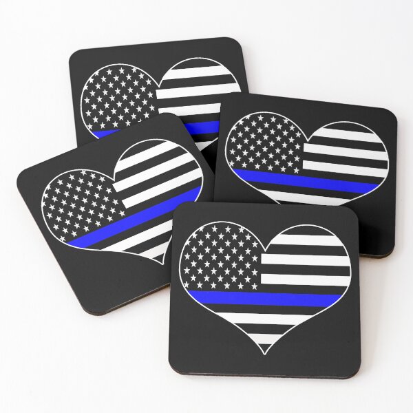 Item preview, American Flag Thin Blue Line Police Law Enforcement Heart designed and sold by EndlessFreedom.
