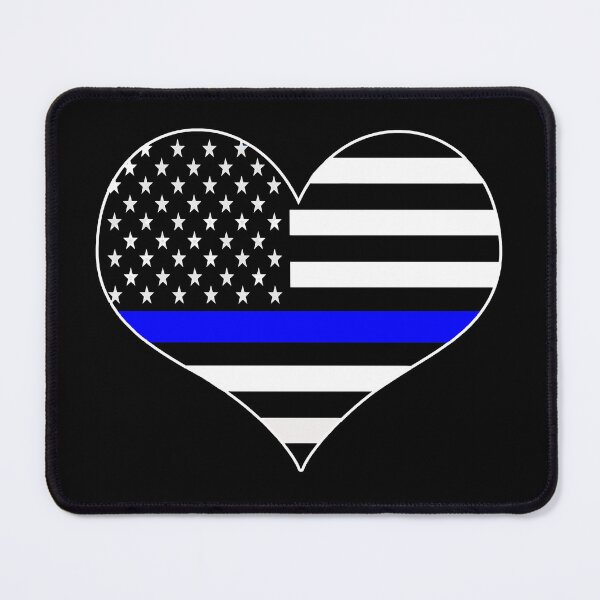 Item preview, American Flag Thin Blue Line Police Law Enforcement Heart designed and sold by EndlessFreedom.