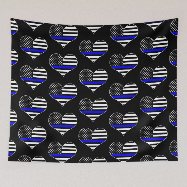 Item preview, American Flag Thin Blue Line Police Law Enforcement Heart designed and sold by EndlessFreedom.