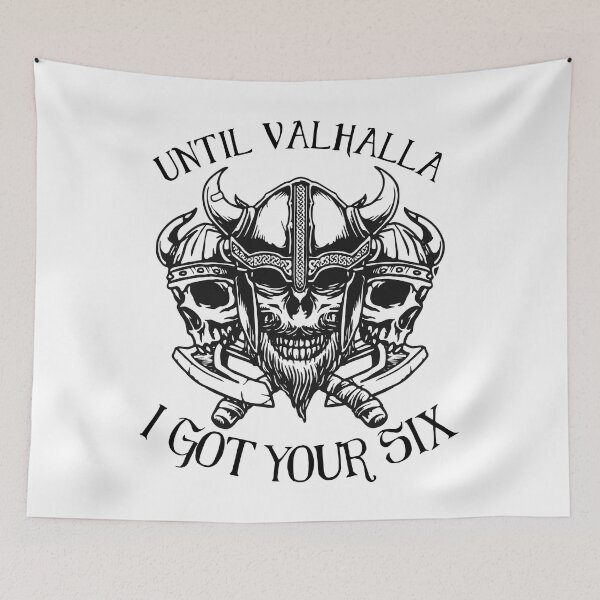 Item preview, Until Valhalla I got your six - 3 Viking Skulls designed and sold by Georgy09.