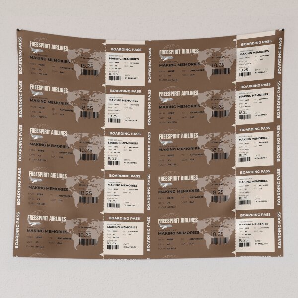Item preview, Free Spirit Airlines Boarding Pass Travel Print - For a travel lover, for a digital nomad, airline ticket decorating print. designed and sold by Wentoo.