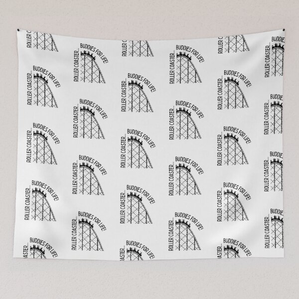 Item preview, Roller coaster buddies for life | Fun | Gift for kid | Amusement Park | Light Background designed and sold by SidefatSayings.