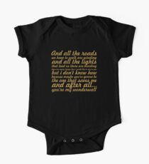 Oasis... “Wonderwall” Song Lyric One Piece - Short Sleeve