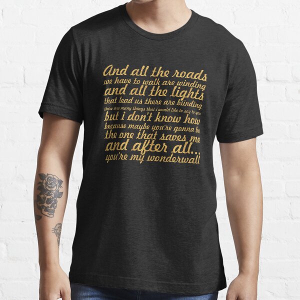 oasis wonderwall t shirt
