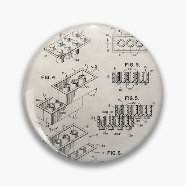 Artikelvorschau, Toy Building Brick Patent - Retro Toy Element Game Room Art  - Antique entworfen und verkauft von patentpress.